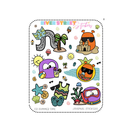 CD Summer Time Journal Stickers