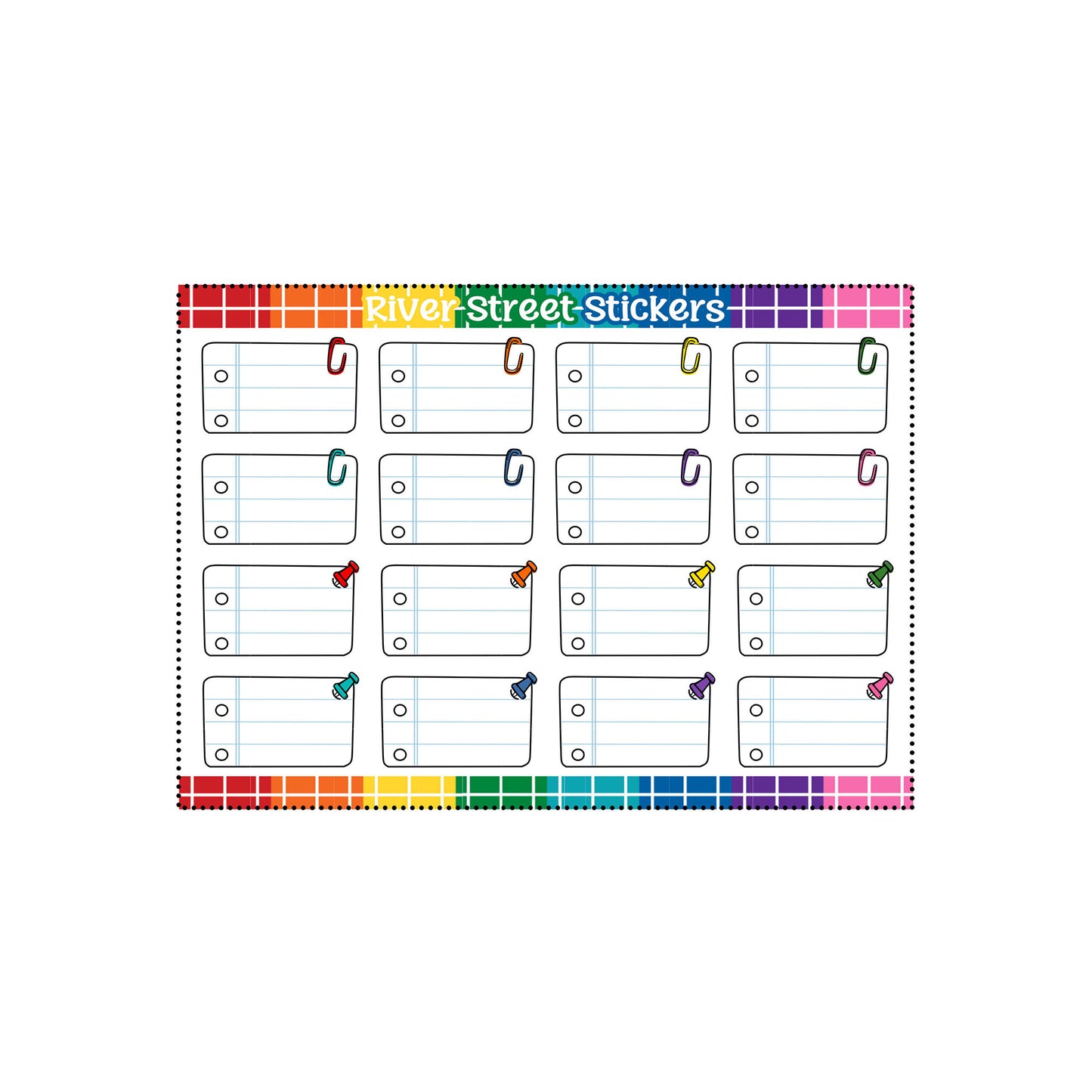 Notebook Paper Functional Half Box Set - Lined