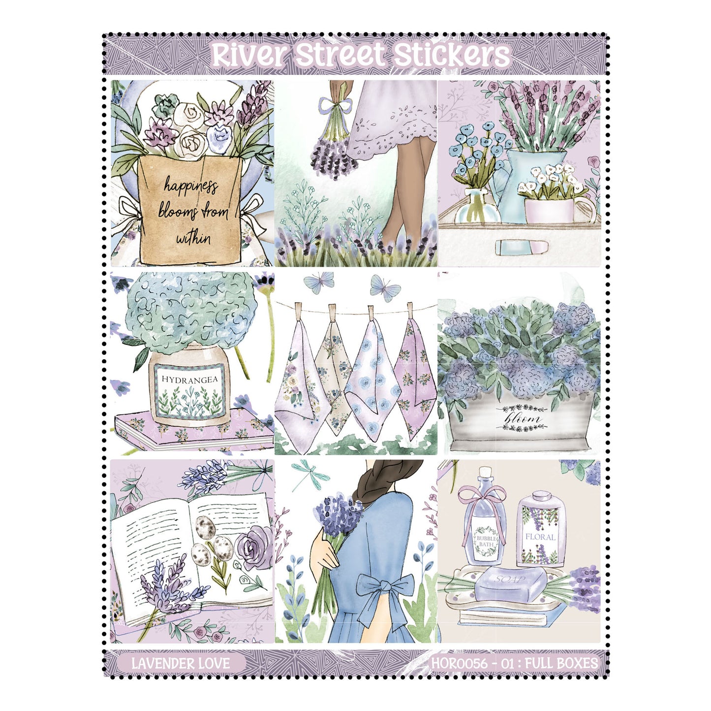 Lavender Love Horizontal Weekly Kit