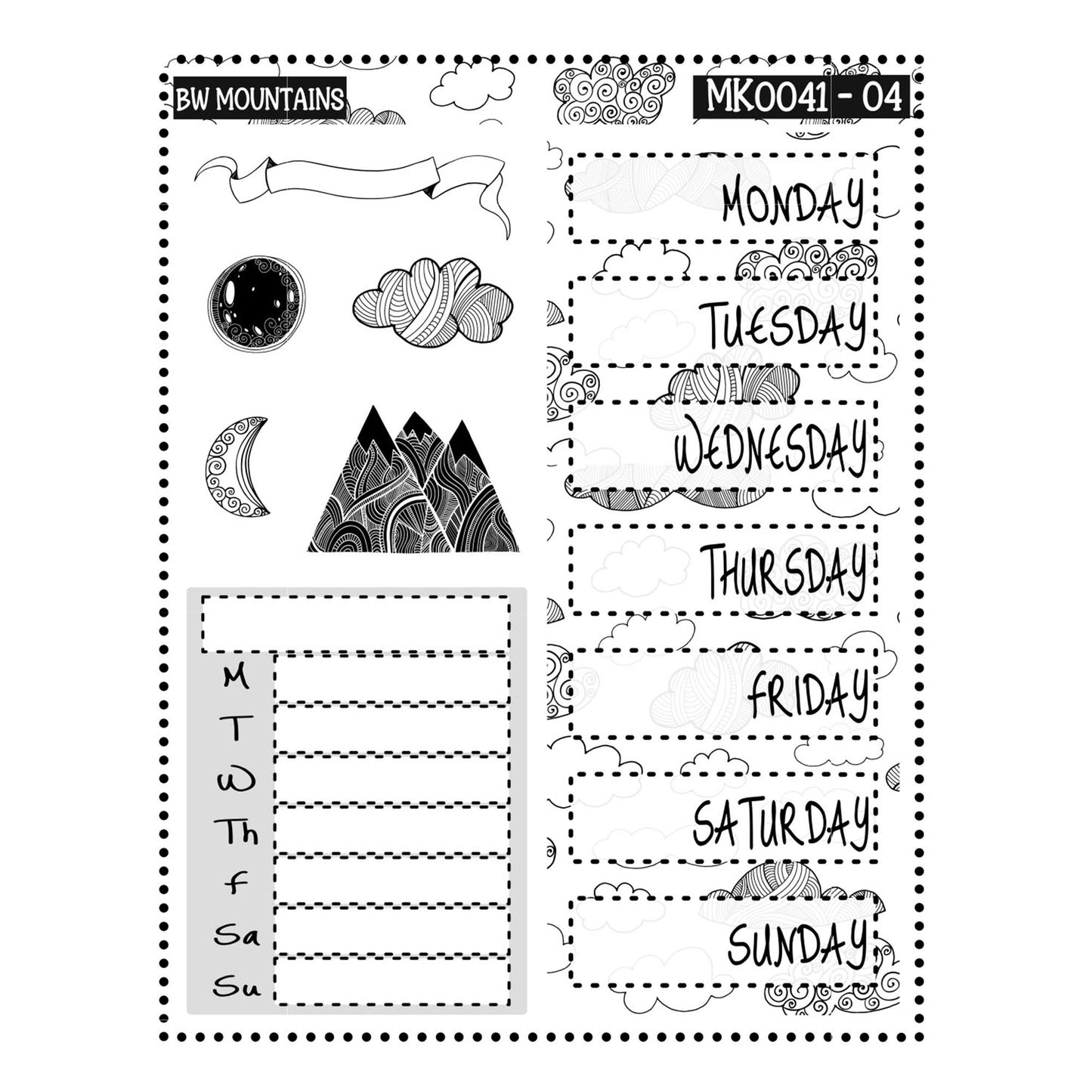 Monochrome/BW Mountains Mini Kit