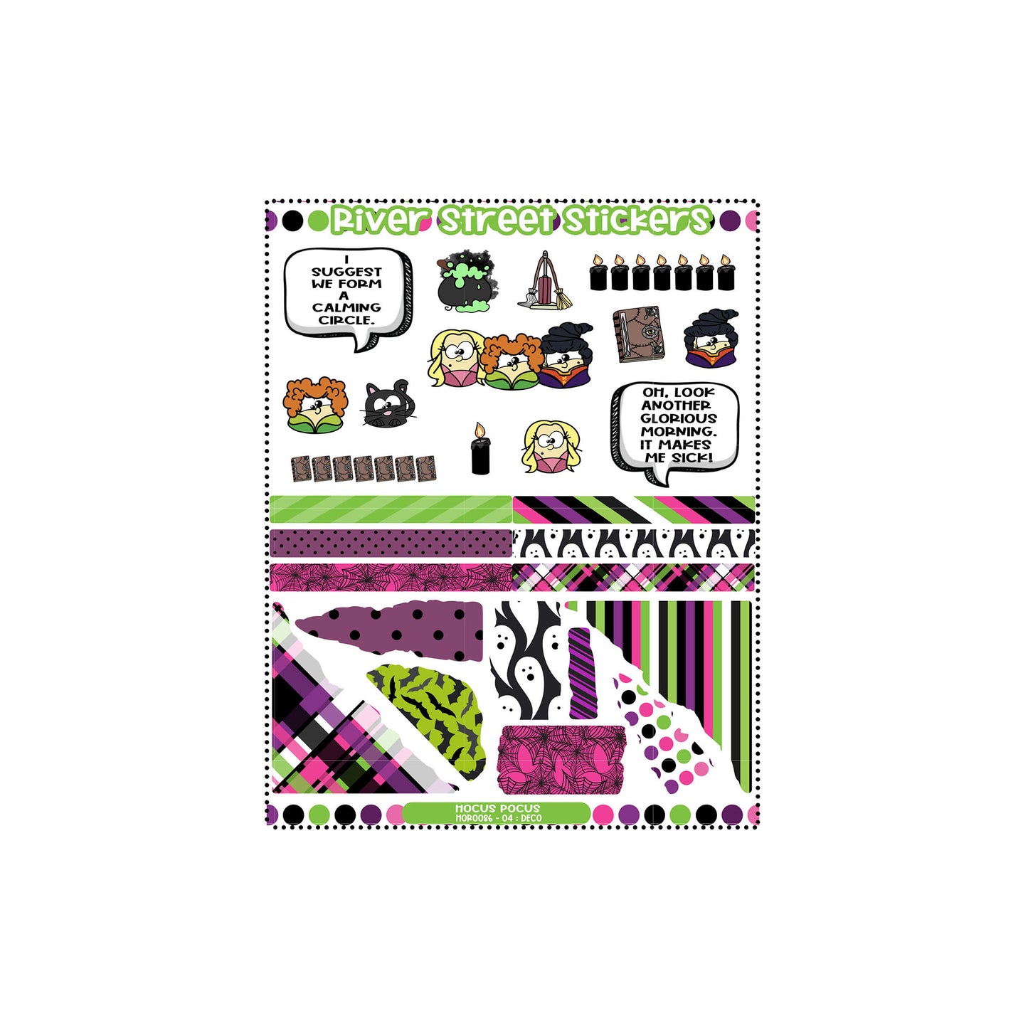 Three Witches of Halloween Horizontal Weekly Kit