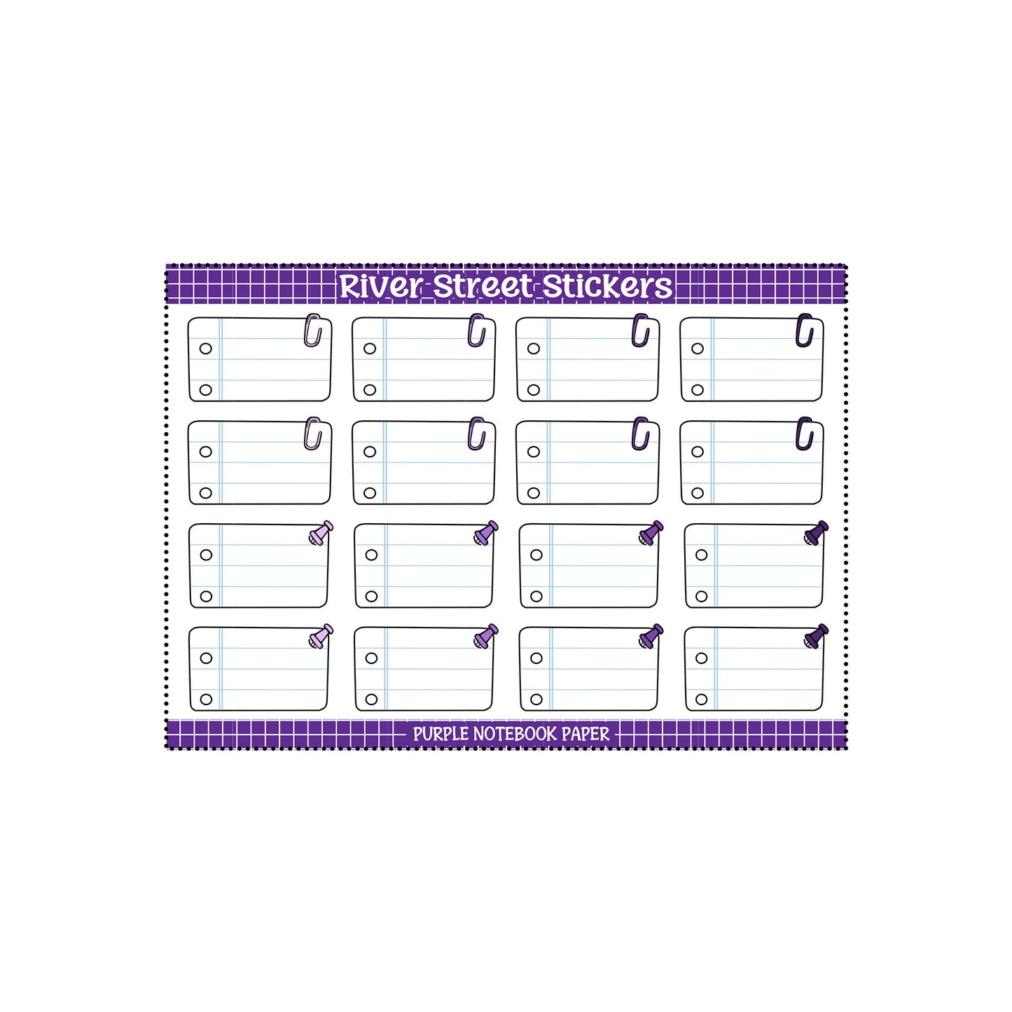 Notebook Paper Functional Half Boxes - Lined